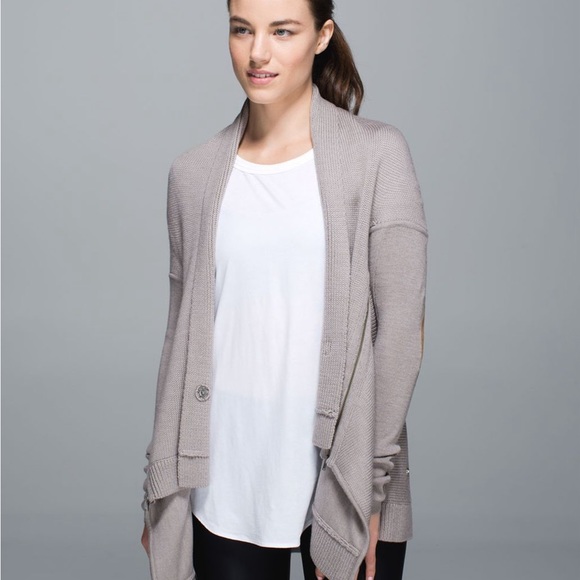 Lululemon Wrap It Up Sweater Heathered Storm Grey - Picture 3 of 10